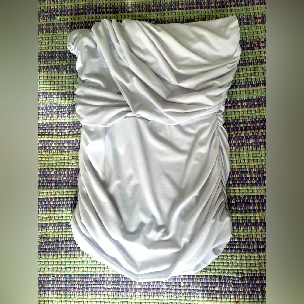 Julian Chang White Tube Top Kika M strapless